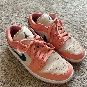 Air Jordan Low Sneakers in Coral and Teal